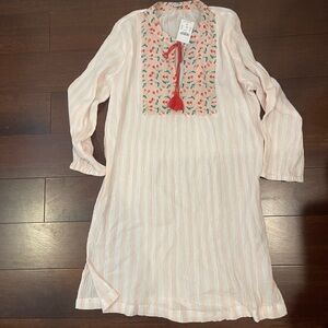 nwt j crew factory mercantile Striped cherry Tunic swim coverup medium